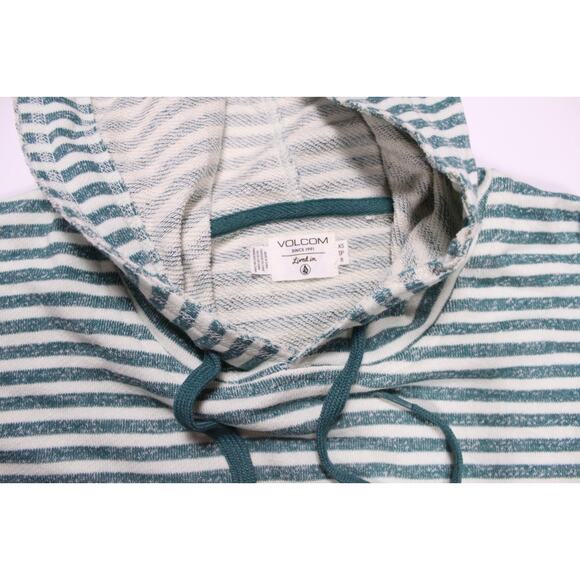 Volcom Lived in hoodie striped green sz XS NEW NWT skater snowboard relaxed - Picture 2 of 3